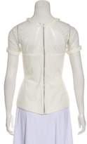 Thumbnail for your product : The Kooples Short Sleeve Mesh Blouse