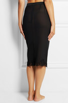 Thumbnail for your product : Dolce & Gabbana Lace-trimmed silk-crepe half slip