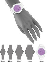 Thumbnail for your product : Movado Bold Large Crystal & Patent Leather Glitter Strap Watch/Lavender
