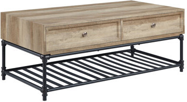 Williston Forge Rectangular Coffee Table With Shelf And Drawer