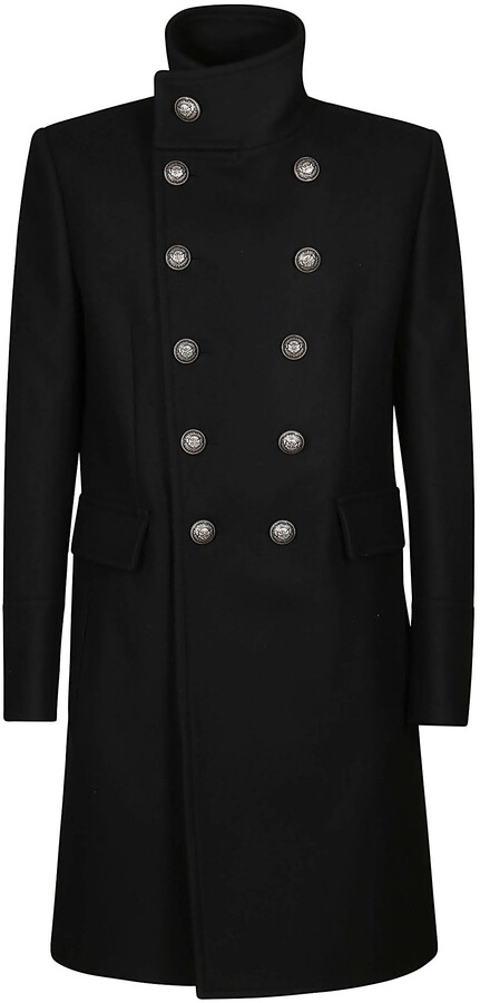 Black Military Overcoat | Shop the world's largest collection of fashion |  ShopStyle