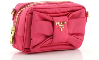 Prada Bow Camera Crossbody Bag Tessuto Small at 1stDibs