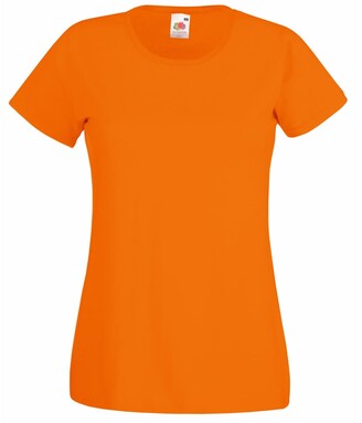Fruit of the Loom Ladies/Womens Lady-Fit Valueweight Short Sleeve T-Shirt  (Pack (Orange) - ShopStyle