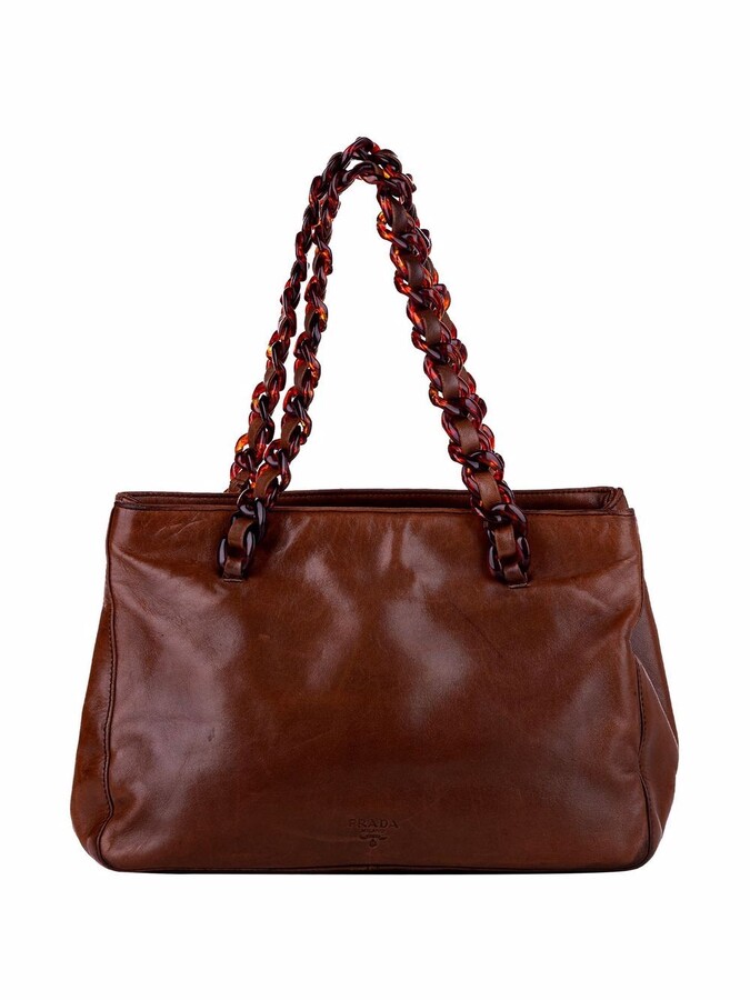 prada shell tote