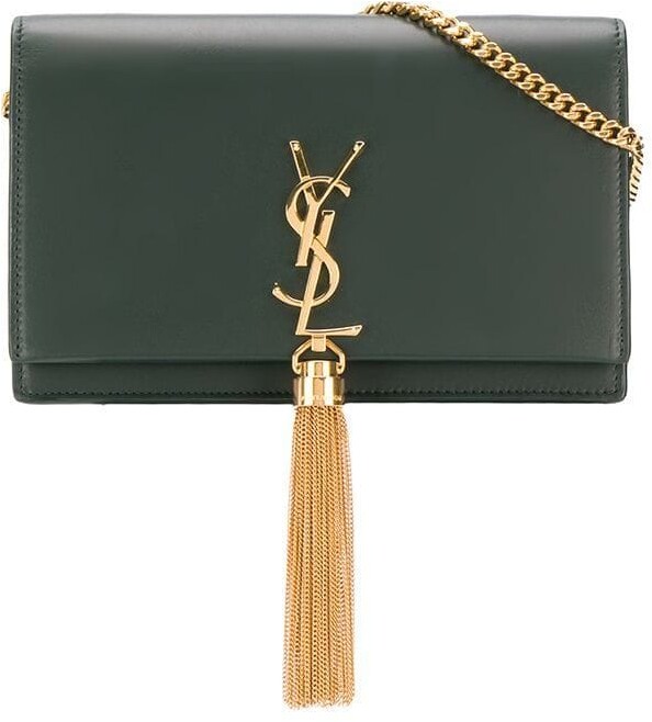 Saint Laurent Kate tassel chain wallet ShopStyle