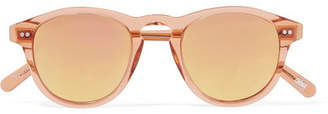 CHIMI - Round-frame Acetate Mirrored Sunglasses - Peach