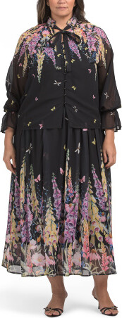 TJMAXX Plus 2Pc Skirt Set For Women CottonPolyester