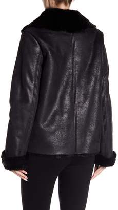 Vince Camuto Faux Shearling Trim Jacket