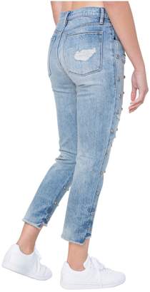 Juicy Couture Dome Stud Embellished Boyfriend Jean