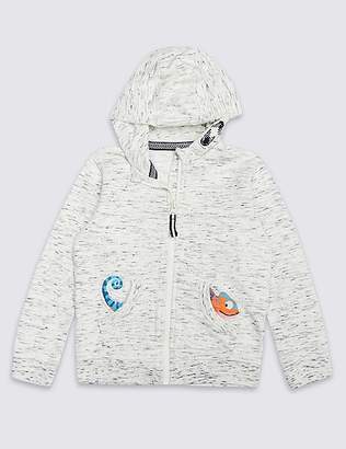Marks and Spencer Cotton Rich Hooded Top (3 Months - 7 Years)