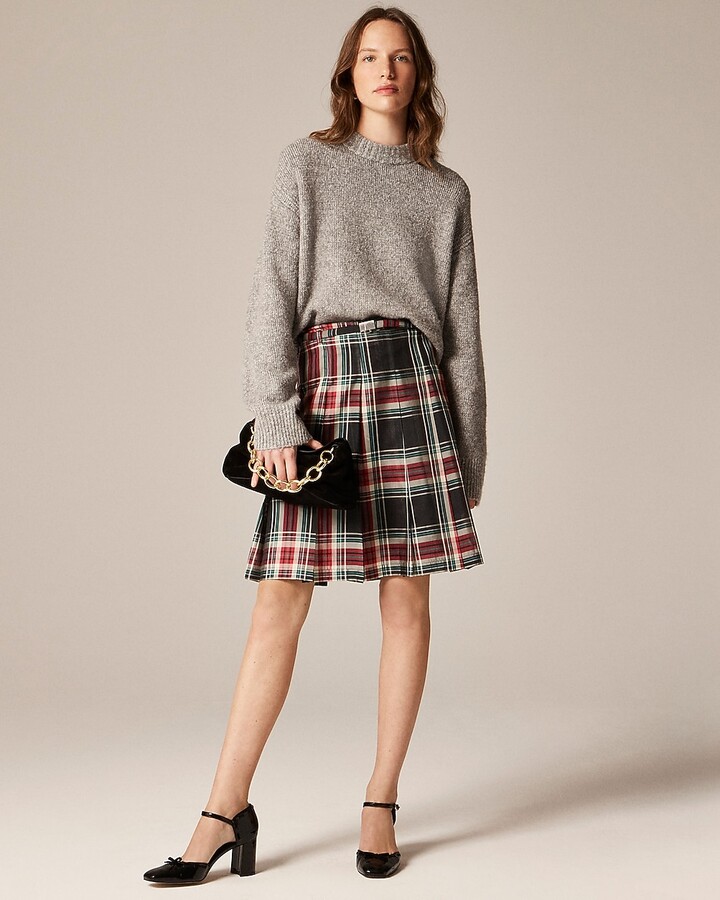 J.Crew Pleated prep skirt in Stewart tartan