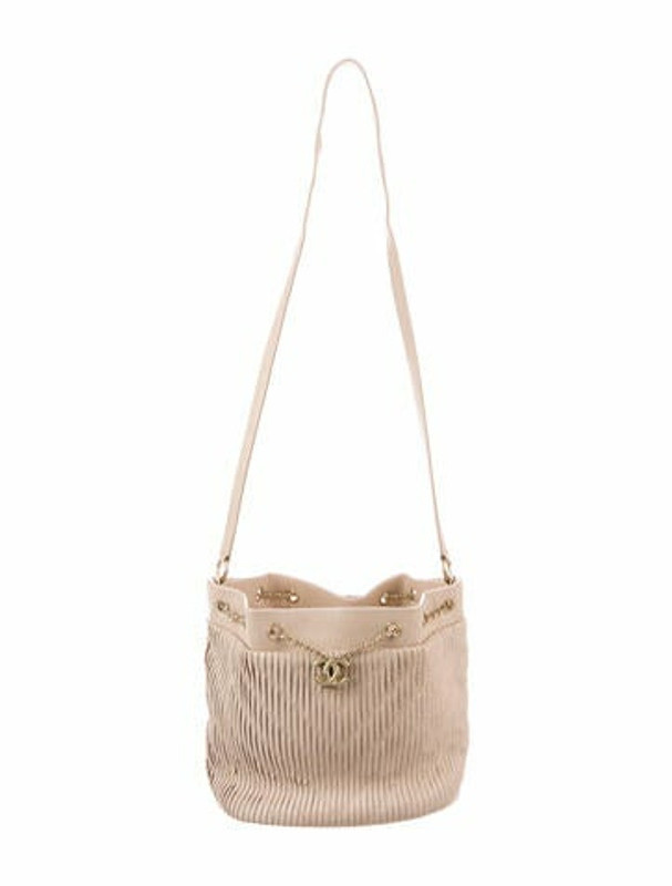 chanel coco pleats drawstring bag