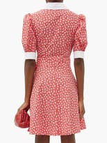 Thumbnail for your product : Batsheva Tie-waist Floral-print Cotton Dress - Red