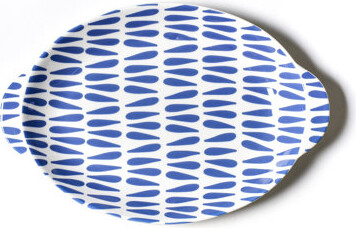 Coton Colors by Laura Johnson Iris Blue Drop Platter
