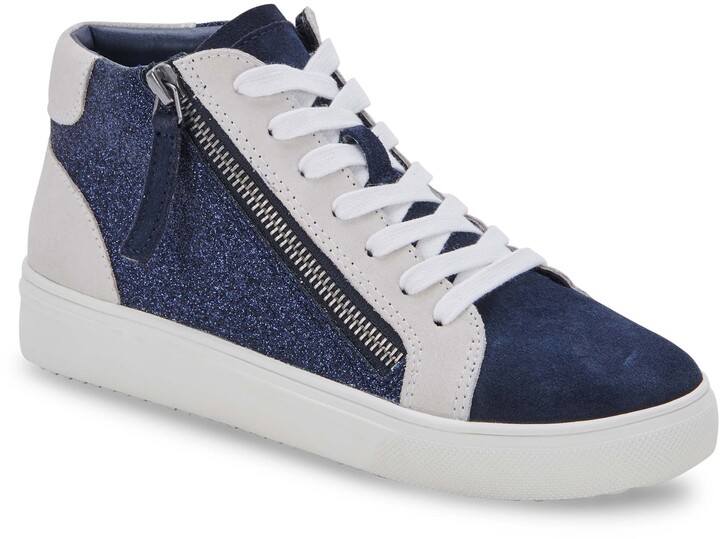 navy wedge sneaker