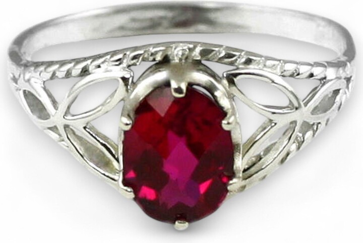 Etsy Ruby, 925 Sterling Silver Ring, Sr137