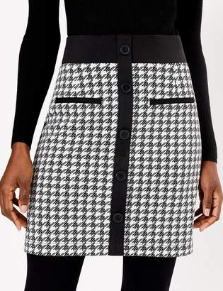 Marks and Spencer Houndstooth Button Detail Pencil Mini Skirt