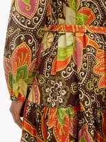 Thumbnail for your product : Gucci Floral-print Cotton-muslin Dress - Brown Multi