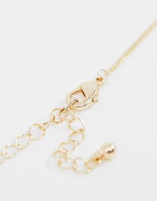 ASOS DESIGN necklace with mini snake pendant in gold