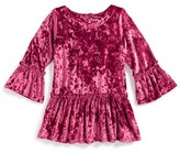 Thumbnail for your product : Anastasia 3405 Peek 'Anastasia' Crushed Velvet Long Sleeve Dress (Baby Girls)