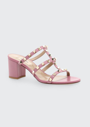 rockstud caged 60mm slide sandals