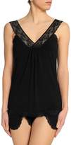 Thumbnail for your product : Mimi Holliday Lace-Trimmed Stretch-Knit Top