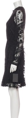 Needle & Thread Lace Pattern Knee-Length Dress w/ Tags Black