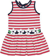 Thumbnail for your product : Florence Eiseman Stripe Knit Sleeveless Dress w/ Flower Detail, Size 2-6X