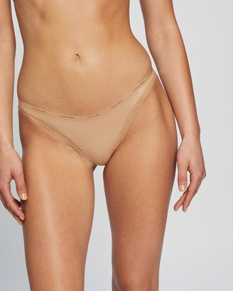 Calvin Klein Women's Nude Bikini Briefs - Bottoms Up Bikini Briefs - Size XL at The Iconic