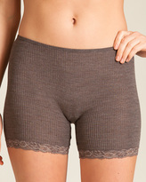 Thumbnail for your product : Oscalito Wool/Silk with Leavers Lace Shorty
