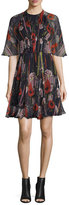 Thumbnail for your product : Jason Wu Floral Half-Sleeve Cocktail Dress, Black/Multi