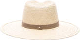 Thumbnail for your product : Janessa Leone Dillon Fedora Hat in Natural & Taupe | FWRD