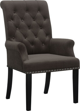 Charlton Home Girace Tufted Back Upholstered Arm Chair Beige