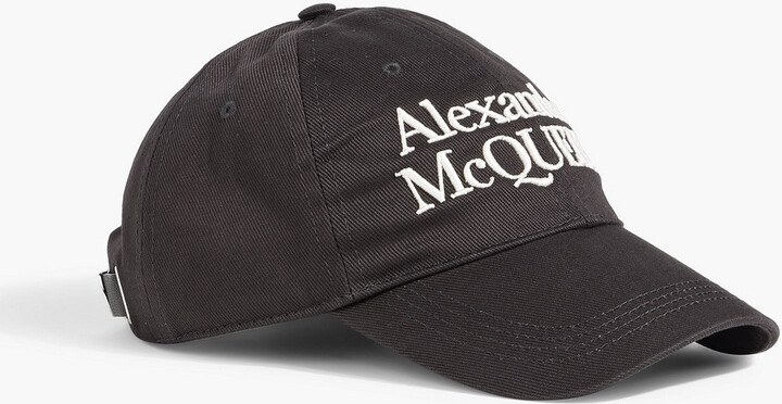 Embroidered cotton-twill baseball cap