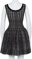 Thumbnail for your product : Alaia Monochrome Chunky Knit Sleeveless Skater Dress M