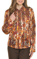 Thumbnail for your product : TanJay Petite Snake-Print Puckered Charmeuse Jacket