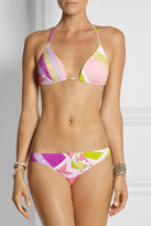 Thumbnail for your product : Emilio Pucci Printed padded triangle bikini