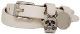 Thumbnail for your product : Alexander McQueen Off-White Double Wrap Skull Bracelet