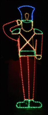Lori's Lighted D'Lites Animated Large Saluting Soldier Holiday Lighted Display