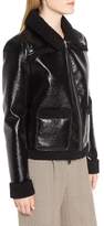 Thumbnail for your product : Trouve Faux Patent Leather & Shearling Jacket