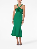 Thumbnail for your product : Carolina Herrera Floral-Appliqué Knitted Dress