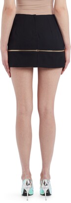 Dolce & Gabbana Zip Detail Wool Miniskirt