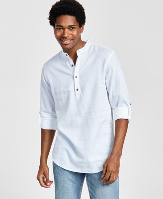 sillage henley popover shirt ivory（INC International Concepts 