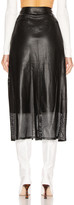 Thumbnail for your product : ZEYNEP ARCAY Perforated Leather Snap Skirt in Black | FWRD