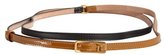 Thumbnail for your product : Fendi black and tobacco leather wrap belt