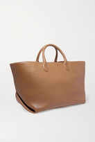 Thumbnail for your product : KHAITE Envelope Pleat Medium Leather Tote - Camel