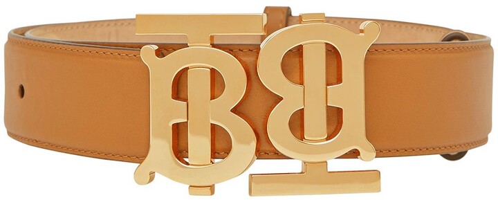 TB monogram motif leather belt