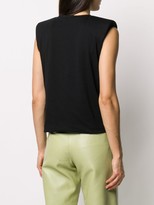 Thumbnail for your product : FEDERICA TOSI Padded Shoulder Round Neck Top