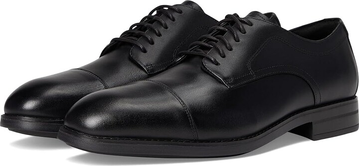 Cole Haan Harmon Grand Cap Toe Oxfords Men's Slip on Shoes Black Waterproof/Black/Black : 8.5 W - Wide, Leather