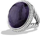 Thumbnail for your product : David Yurman DY Signature Oval Ring with Black Orchid and Diamonds